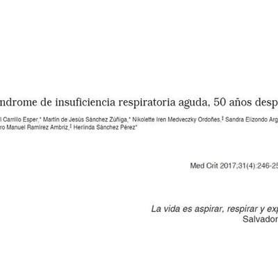Timeline: EVOLUCION DE LA DEFINICION DEL SINDROME DE INSUFICIENCIA RESPIRATORIA AGUDA
