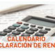 Calendario declaracion de renta