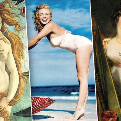 Timeline: female figures in different epochs