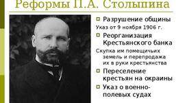 Timeline: Реформы Столыпина