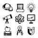 Iconos de la ciencia de la física 40066122