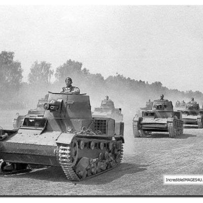 Timeline: Sept 1, 1939 Germany invades Poland with Blitzkrieg warfare.