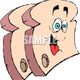 0511 1001 2504 4632 cartoon toast with smiling face clipart image 1