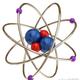 Atom with electrons circling