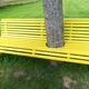 Banc deco jardin jaune