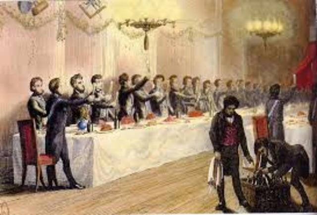 Evolución de los banquetes timeline | Timetoast timelines