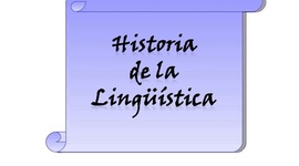 Timeline: Historia de la Lingüistica
