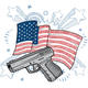America love guns vector 24689597