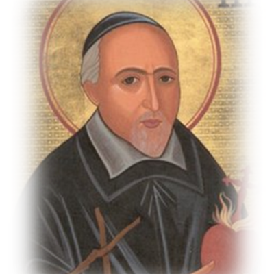 Timeline: San Juan Eudes con un gran corazon en la iglesia