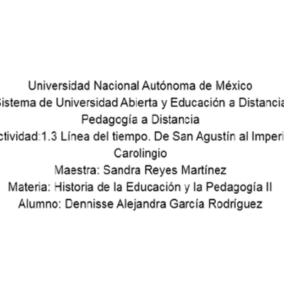 Timeline: Línea del tiempo. De San Agustín al Imperio Carolingio