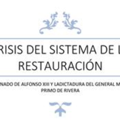 Timeline: TEMA 11; La crisis del sistema de la Restauración y la dictadura de Primo de Rivera (1902-1930)