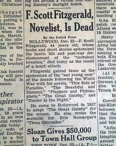 F Scott Fitzgerald Timeline Timetoast Timelines