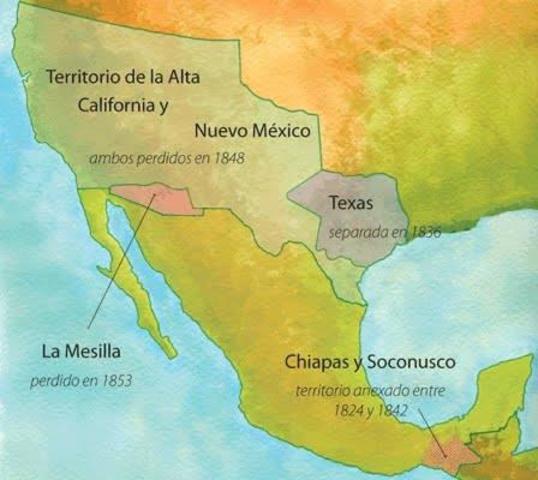 Como Se Anexionaron Los Territorios Mexicanos En 1848 Y 1853