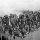 British troops on the march during mesopotamian campaign world war i