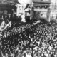 Crowds in shanghai celebrating v j day end of world war ii in china