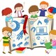 Wetenschap boek en kinderen illustratie 1308 2657