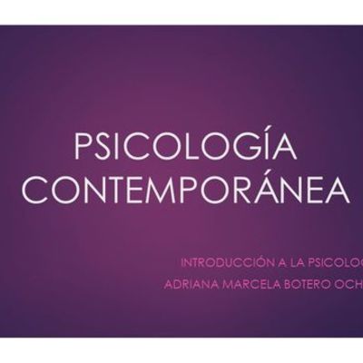 Timeline: SISTEMAS TEORICAS DE LA PSICOLOGIA CONTEMPORANEA