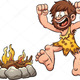 Depositphotos 103848718 stock illustration caveman discovering fire