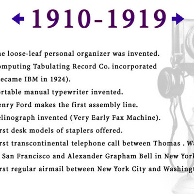 Timeline: 1910-1919 project