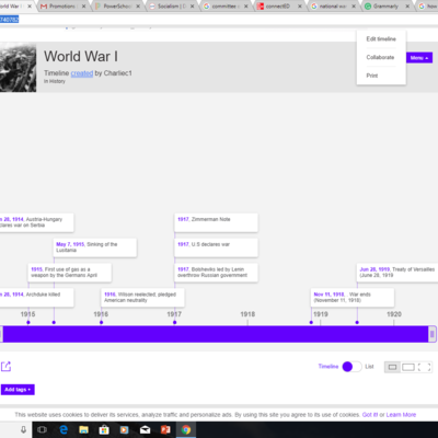 Timeline: World War I