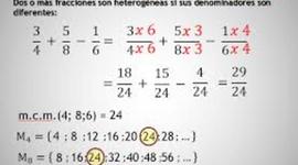 Timeline: PROCEDIMIENTO PARA SUMAR Y RESTAR FRACCIONES HETEROGÉNEAS