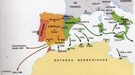 Timeline: Los reinos de Castilla y Aragón.Crisis y RRCC.(S XIV-XV