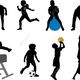 12486522 children sport silhouettes vector