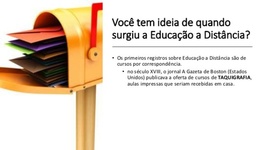 Timeline: Ensino por correspondência
