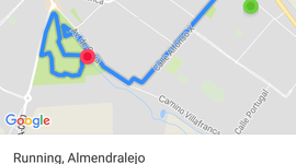 Timeline: Ida del instituto a las mercedes y tiempo de carrera (23/5/18)