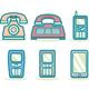 Tecnologia phone evolution icon vector