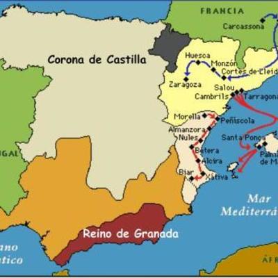 Timeline: La expansion peninsular y balear de la Corona de Aragón en el siglo XIII