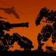 81033 artwork fantasy art concept art mech orange war robot