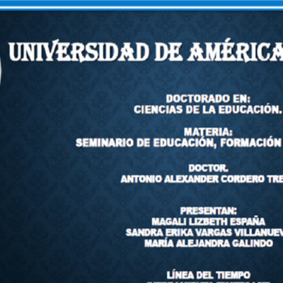 Timeline: SEMINARIO DE EDUCACIÓN, FORMACIÓN Y CULTURA