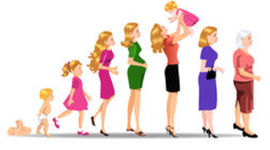 Timeline:  childhood, adolescence, youth.