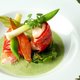 Jacques lameloise  escabèche d'écrevisses sur gaspacho d'asperge et cresson