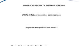 Timeline: Asignación a cargo del docente unidad 2 (Julio López)