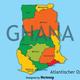 Ghana map vector