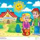 Dos niños acercan la escuela 52790360