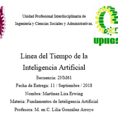 Timeline: Linea del Tiempo de la Inteligencia Artificial por Martínez, Erwing