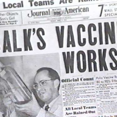 Timeline: In 1952  new polio cases 85000 by 1975 were 5000 by 1960 only 3000 all that because of Jonas Salk Vaccine