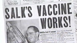 Timeline: In 1952  new polio cases 85000 by 1975 were 5000 by 1960 only 3000 all that because of Jonas Salk Vaccine