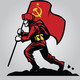Soviet union soldier carrying the flag vector 15655472