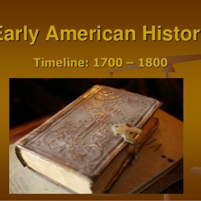 Timeline: U S History Timeline 1700 -1800