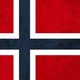 True proportions norway flag with grunge texture