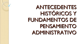 Timeline: Desarrollo del Pensamiento Administrativo