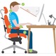 Ergonomic sitting position on office and pc gaming chairs