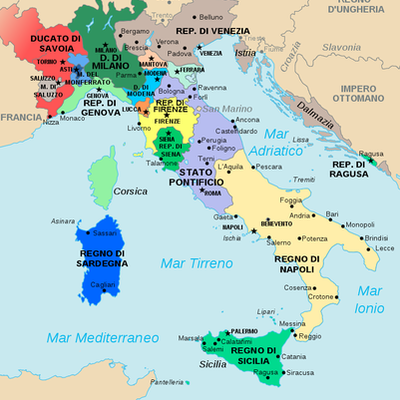 Timeline: STATI REGIONALI IN ITALIA