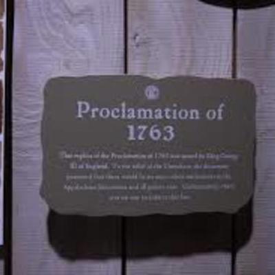 Timeline: Proclamation of 1763