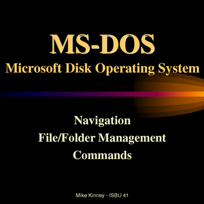 Timeline: История MS DOS