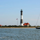 Fire island lighthouse and sailboat